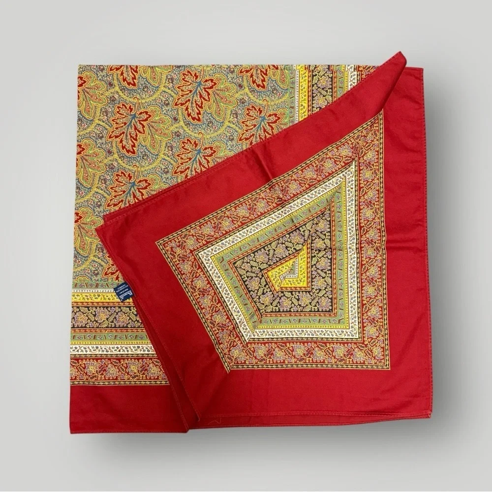 BEAUVILLE FEUILLES DE VIGNE TABLECLOTH‎ FALL Made in France Sz 53”x53”